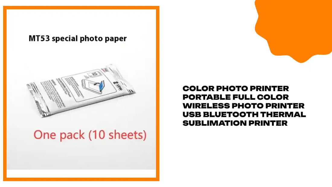 Color Photo Printer Portable Full Color Wireless Photo Printer USB Bluetooth Thermal Sublimation Printer by@Outfy