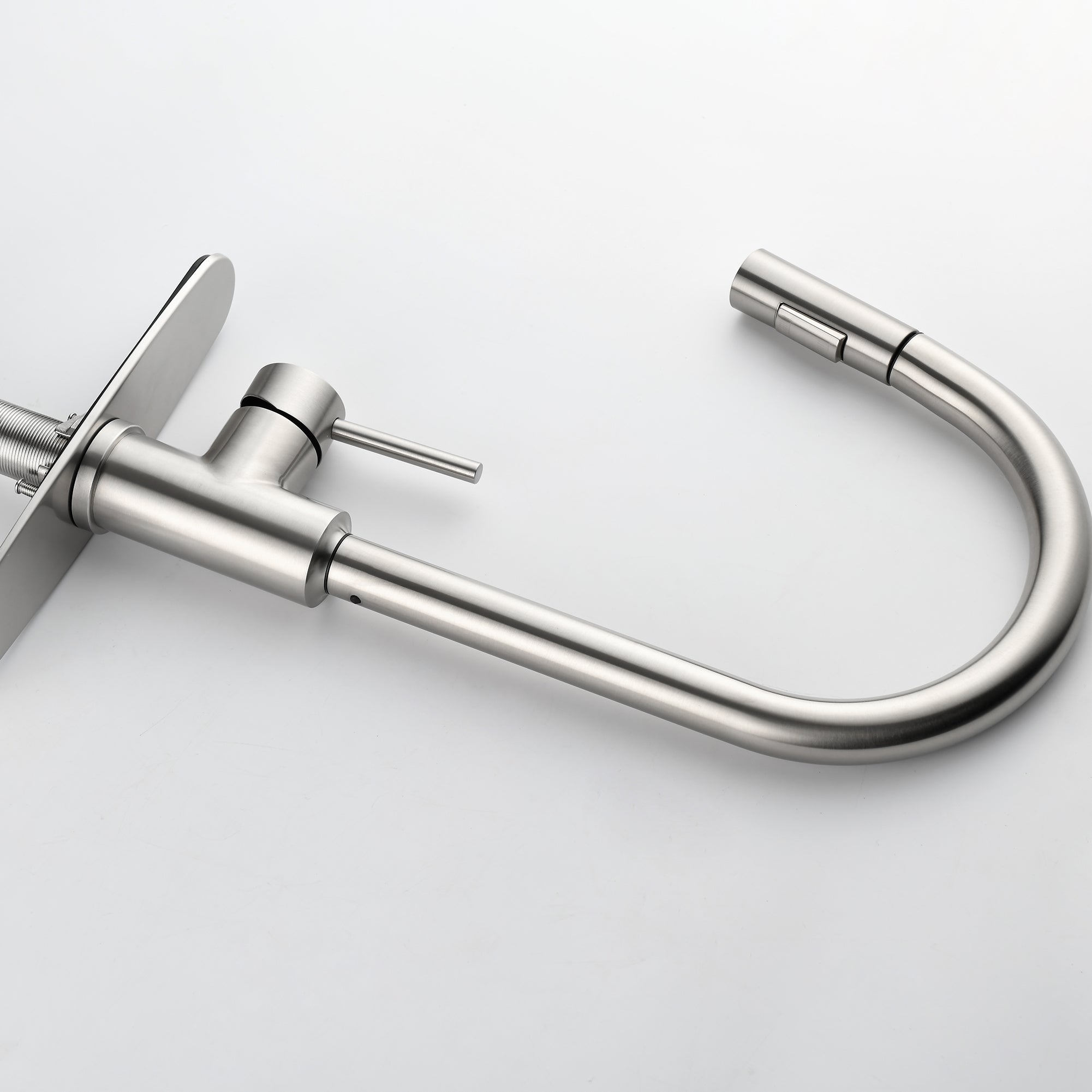 Stainless Steel Kitchen Sink Faucet with Pull-Down Sprayer