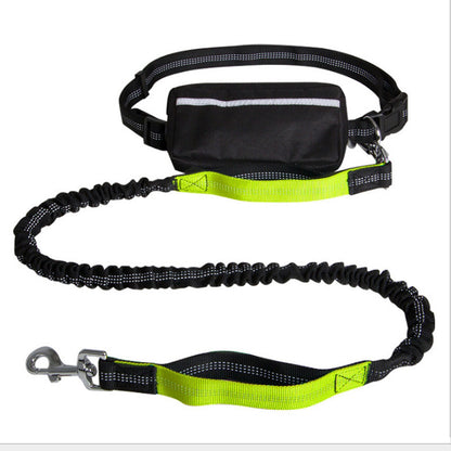 Hands-Free Dog Leash Retractable Explosion-Proof Reflective Nylon Pet Hand Holding Rope