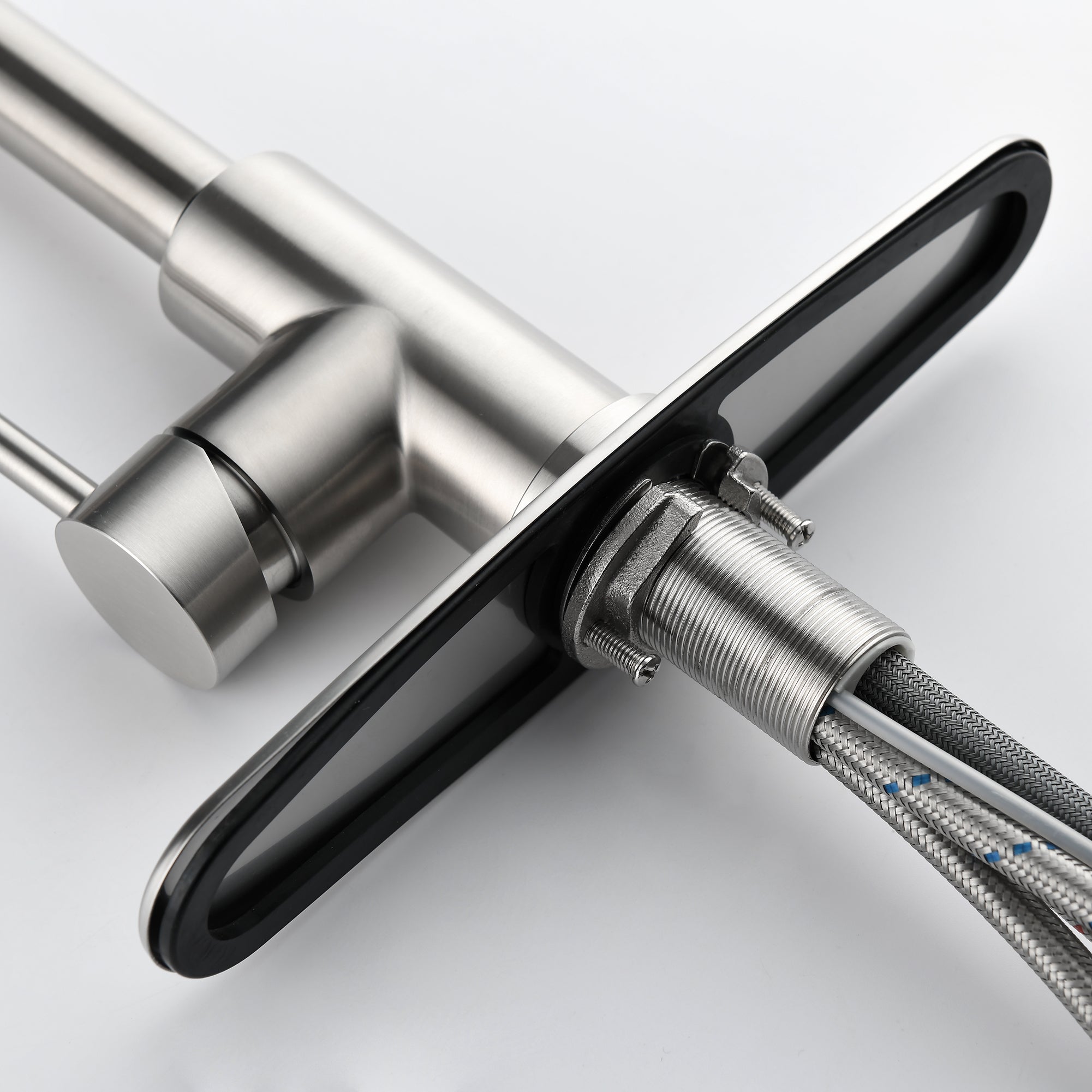 Stainless Steel Kitchen Sink Faucet with Pull-Down Sprayer
