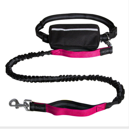 Hands-Free Dog Leash Retractable Explosion-Proof Reflective Nylon Pet Hand Holding Rope