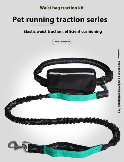 Hands-Free Dog Leash Retractable Explosion-Proof Reflective Nylon Pet Hand Holding Rope