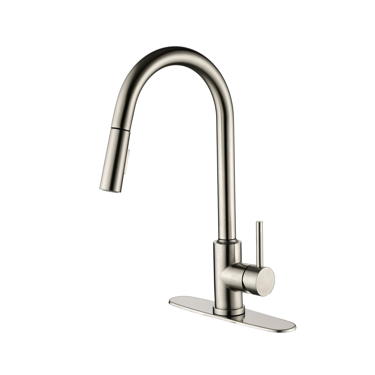 Stainless Steel Kitchen Sink Faucet with Pull-Down Sprayer