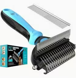 Pet Grooming Deshedding Brush for Dogs &amp; Cats