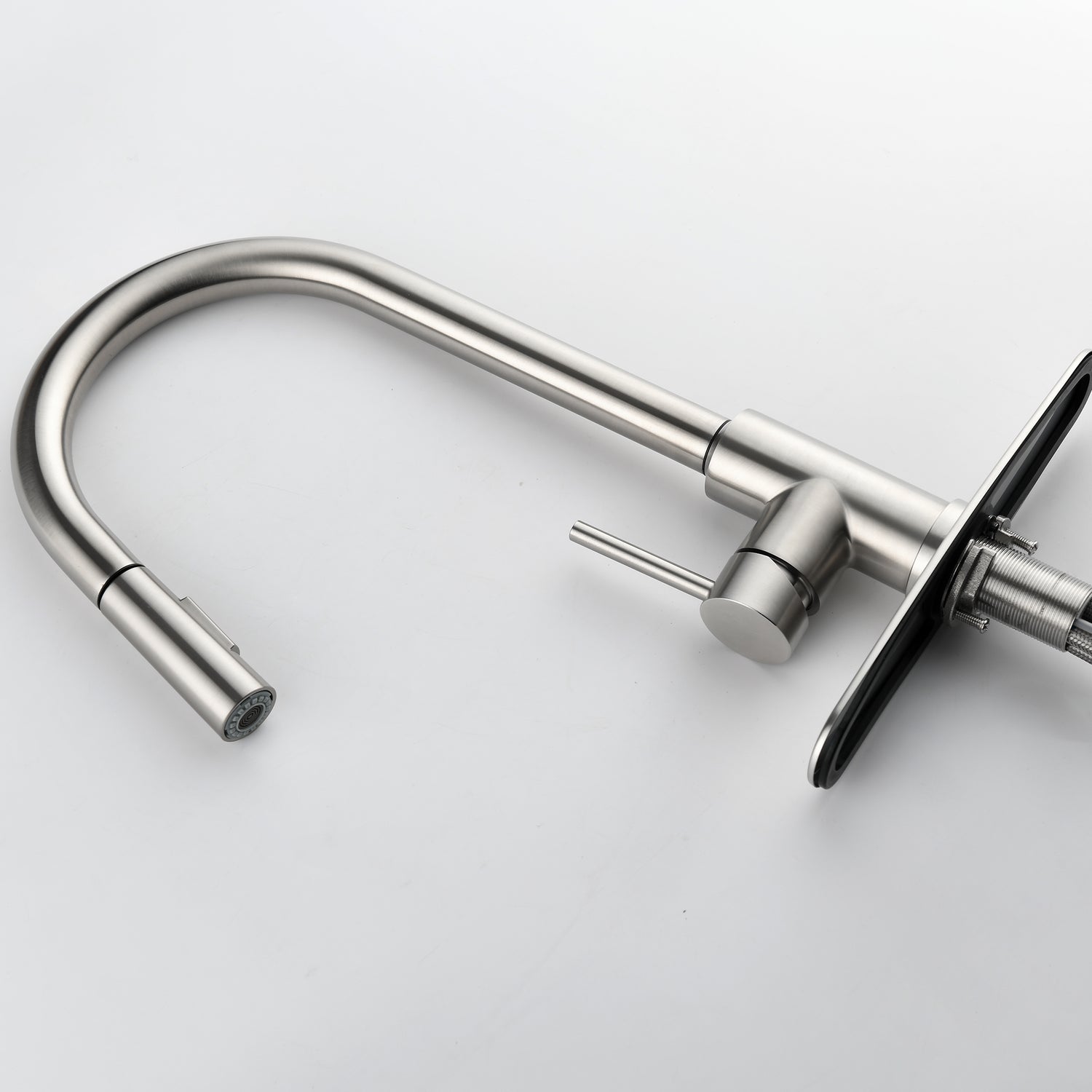 Stainless Steel Kitchen Sink Faucet with Pull-Down Sprayer