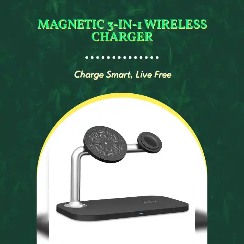 Magnetic 3-In-1 Wireless Charger by@Outfy