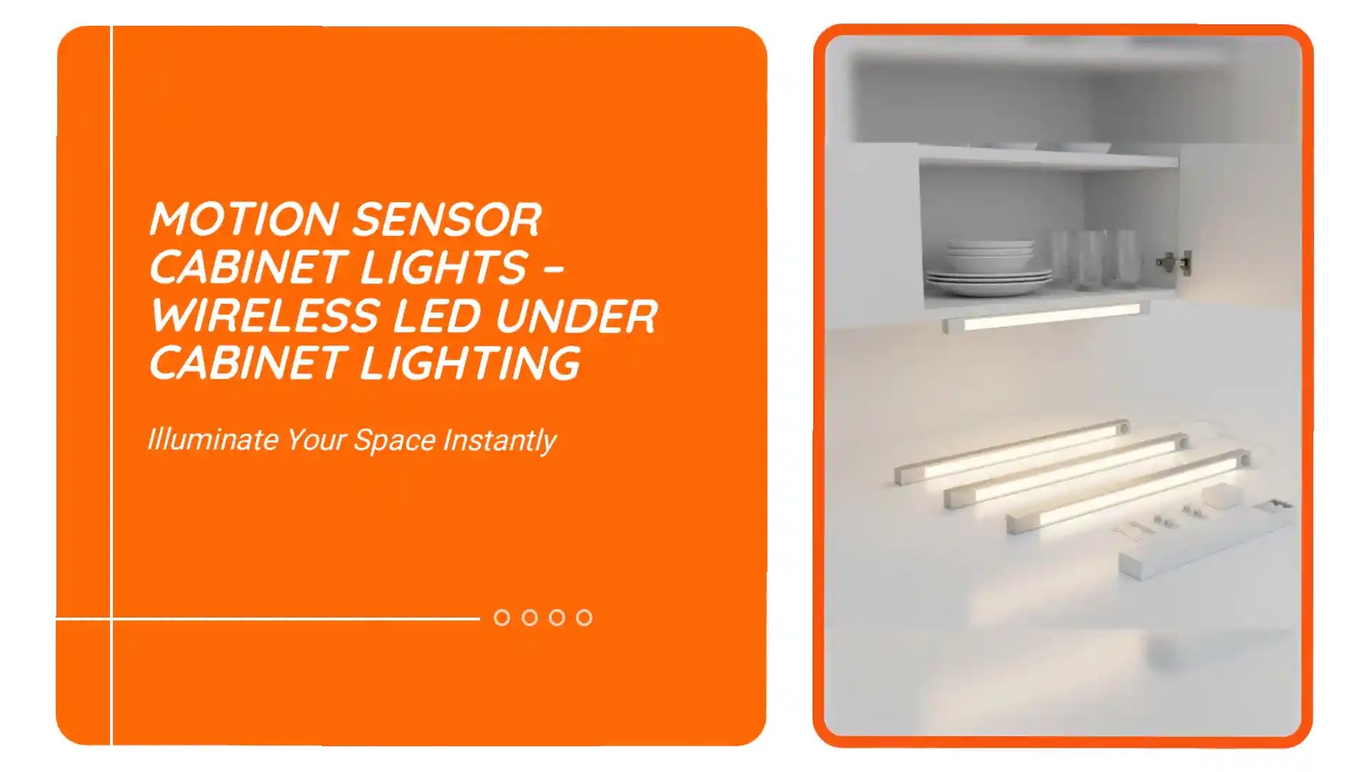 Motion Sensor Cabinet Lights &amp;ndash; Wireless LED Under Cabinet Lighting by@Outfy