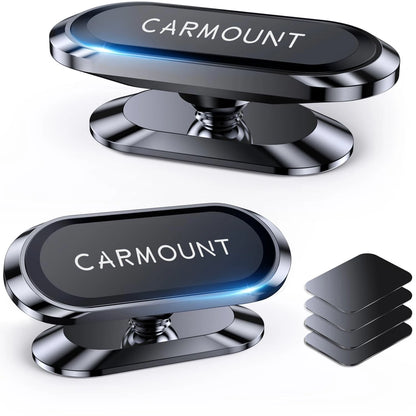 Magnetic Car Phone Mount – Universal 360° Rotating Dashboard &amp; Vent Holder